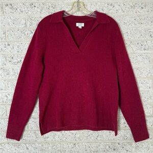 J.Crew Sweater-polo in extra soft yarn, Red pink, Woman’s small